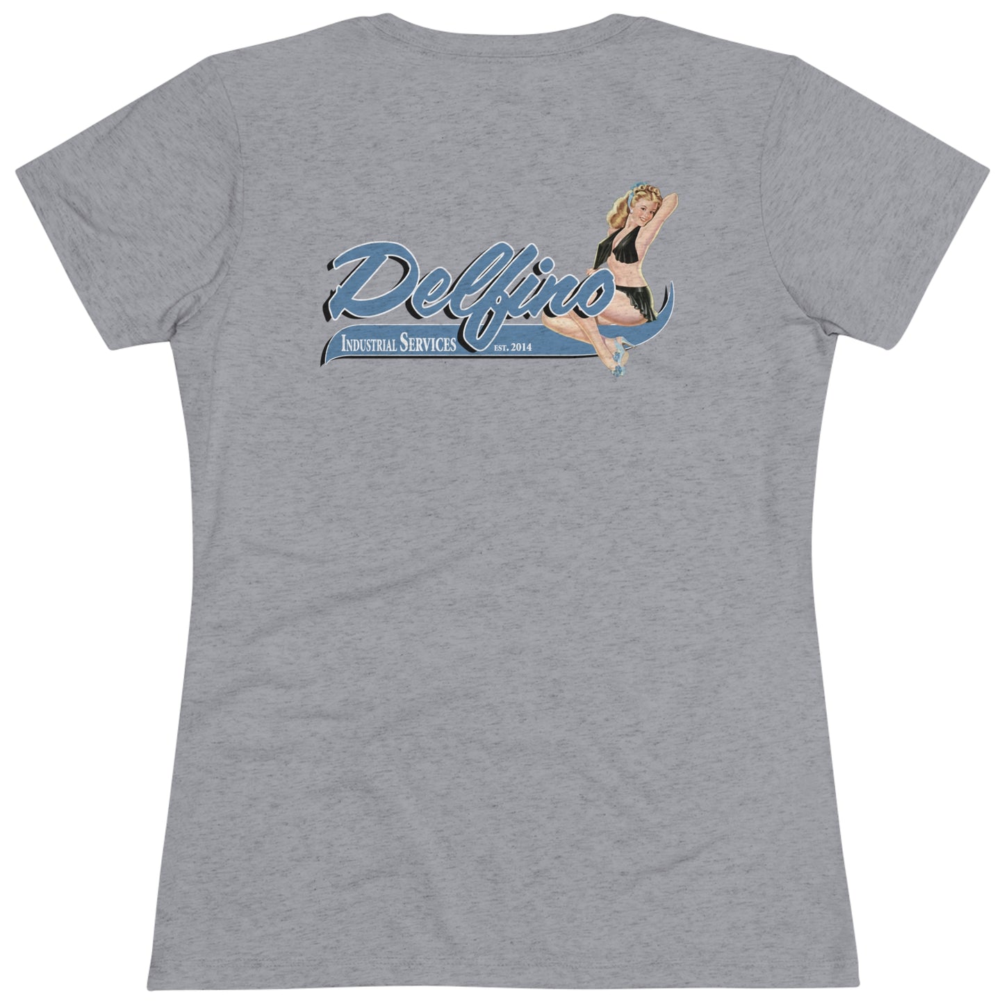 Delfino Soft Female T-Shirt Blue Logo