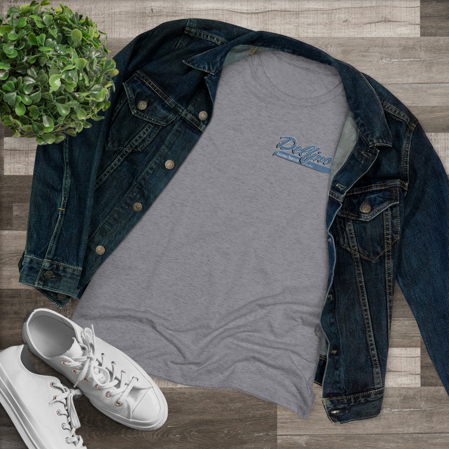 Delfino Soft Female T-Shirt Blue Logo