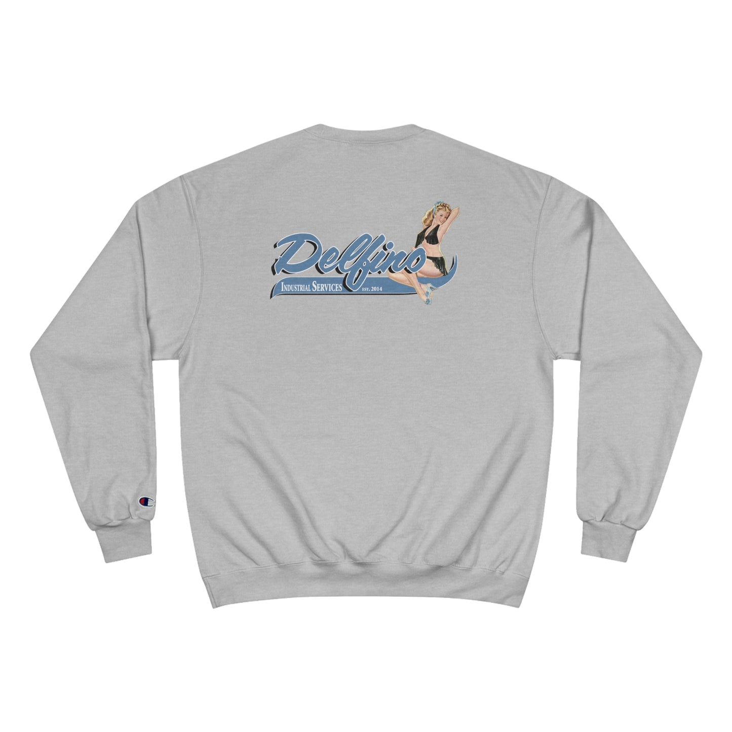 Delfino Champion Grey Sweatshirt Blue Logo