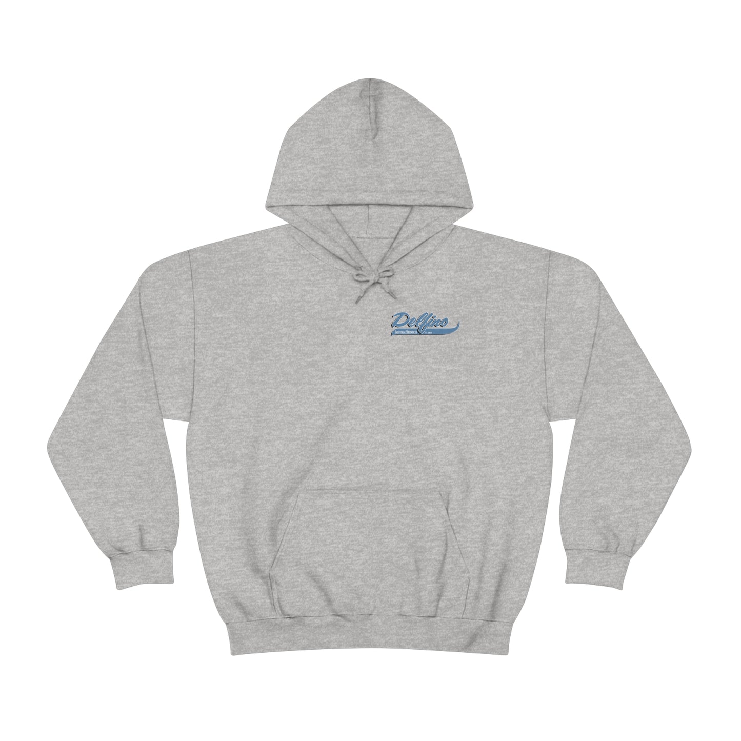 Delfino Unisex Heavy Blend™ Hooded Sweatshirt Blue Logo