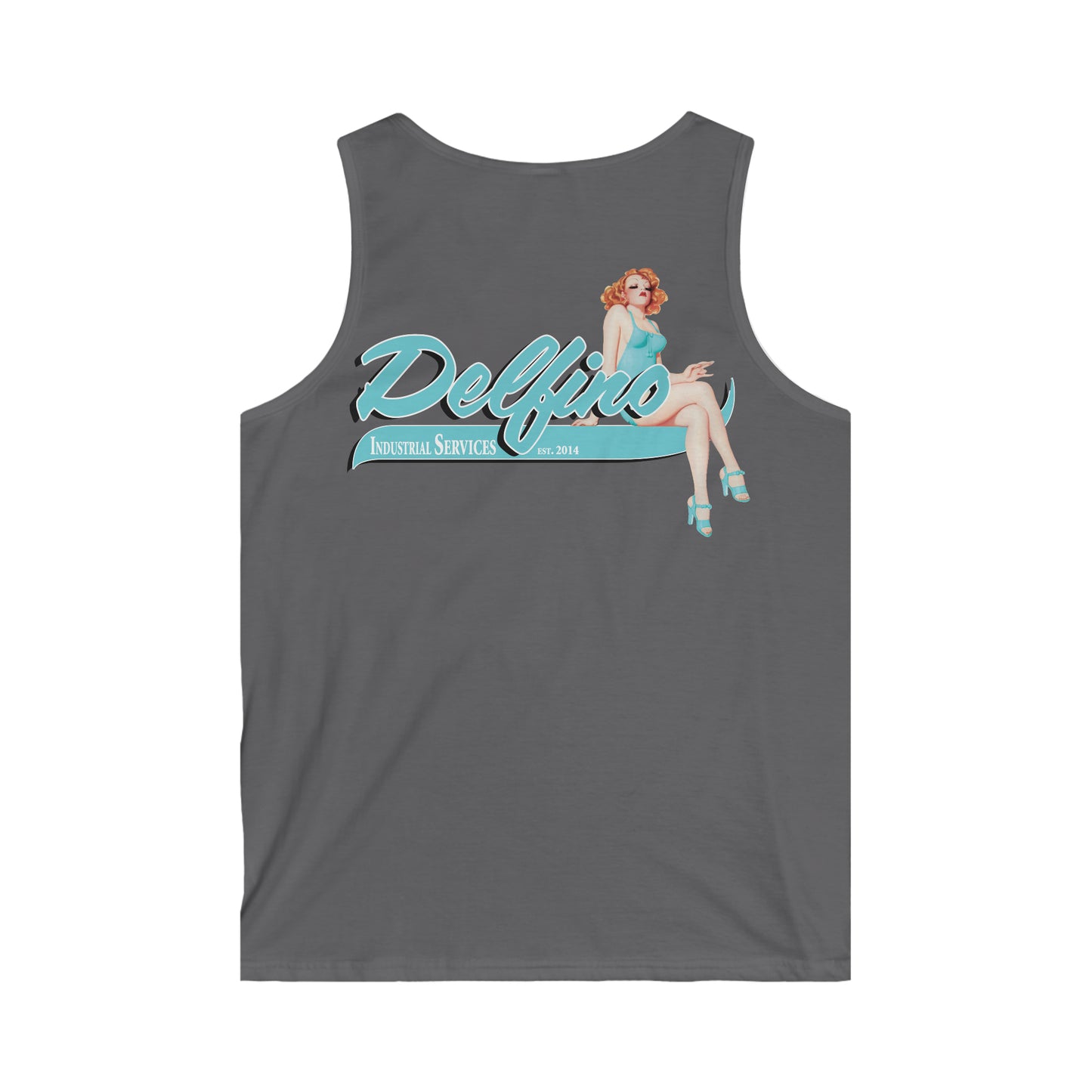 Defino Men's Softstyle Tank Top Teal Logo